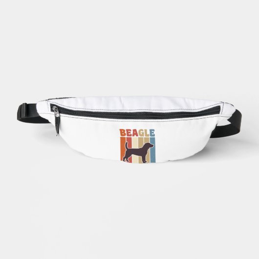 Retro Beagle-hond Retro Stripe Vector Design_1 Heuptasje (Voorkant)