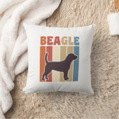 Retro Beagle-hond Retro Stripe Vector Design_1 Kussen (Deken)