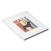 Retro Beagle-hond Retro Stripe Vector Design_1 Notitieblok (Schuin)