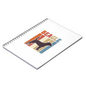 Retro Beagle-hond Retro Stripe Vector Design_1 Notitieboek (Linkerzijde)