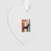 Retro Beagle-hond Retro Stripe Vector Design_1 Ornament (voorkant)