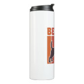Retro Beagle-hond Retro Stripe Vector Design_1 Thermosbeker (Gedraaid links)