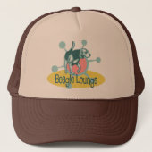 Retro Beagle Lounge Trucker Pet (Voorkant)