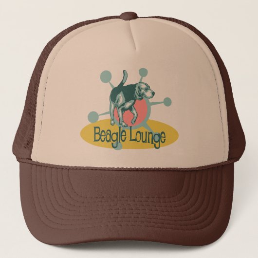 Retro Beagle Lounge Trucker Pet (Voorkant)