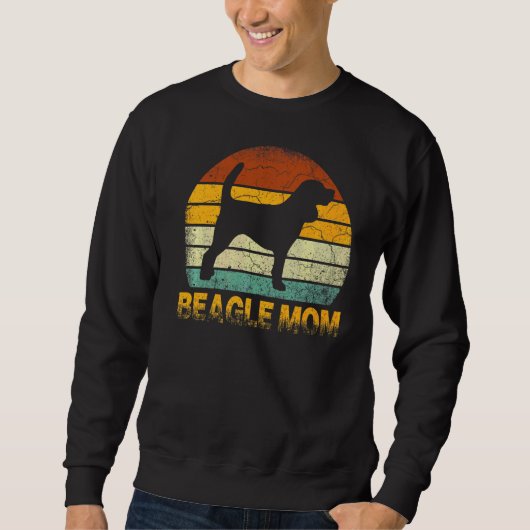 Retro Beagle Moeder Doxie Hond Eigenaar Moeder Hui Trui (Voorkant)