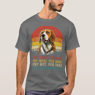 Retro Beagles Elke snack die je maakt Elke maaltij T-shirt