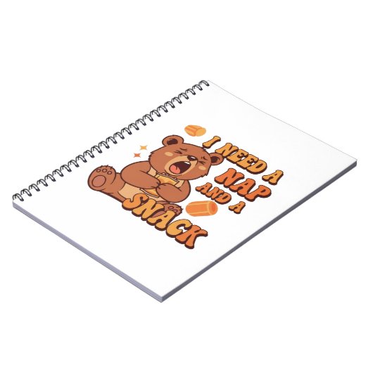 Retro Bear Nap First Lined Notebook Notitieboek (Linkerzijde)