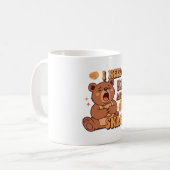 Retro Bear Snack First White Mug Koffiemok (Voorkant links)
