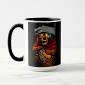 Retro Bear With Cheese Grater Hat and Sunglasses Mok (Links)