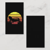 Retro Bearded Dragon Sunset Lizard Reptile Owner Visitekaartje (Voorkant / Achterkant)