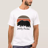 Retro Bearly Awake  Sunset T-shirt (Voorkant)