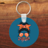 Retro Bears Girl Messy Bun Srts Team Matching Appa Sleutelhanger (Voorkant)