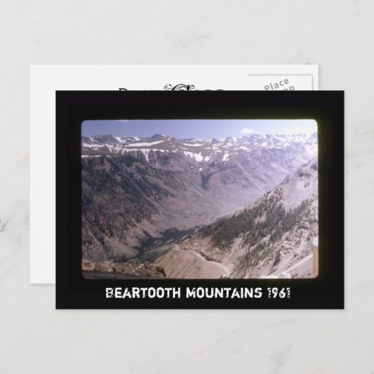 Retro Beartooth Bergen Schilderachtig snelweg land Briefkaart (Voorkant / Achterkant)
