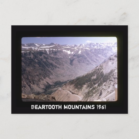 Retro Beartooth Bergen Schilderachtig snelweg land Briefkaart (Voorkant)