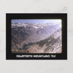 Retro Beartooth Mountains Schilderachtig Highway L Briefkaart