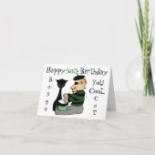 Retro Beatnik Bongo Custom Age Birthday Card Kaart (Voorkant)