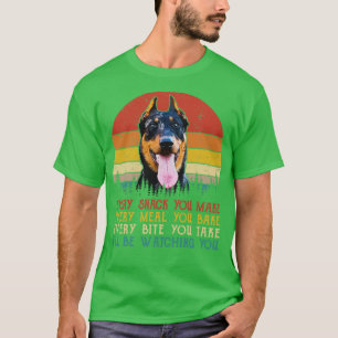 Retro Beauceron Elke snack die je maakt Elke maalt T-shirt