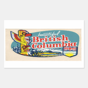 Retro Beauful British Columbia Canada Sticker