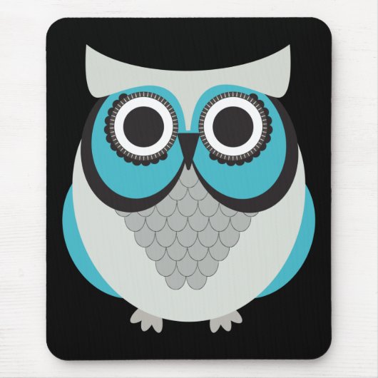 Retro Beauful Owl Muismat (Voorkant)