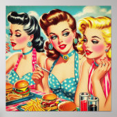 Retro Beauties Pin Up Poster (Voorkant)
