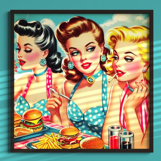 Retro Beauties Pin Up Poster
