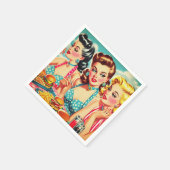Retro Beauties Pin Up Servet (Hoek)