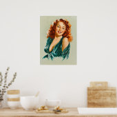 Retro Beauty 06 Poster (Keuken)