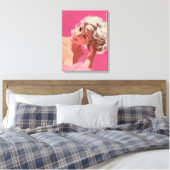 Retro Beauty 25 Canvas Afdruk (Insitu (Slaapkamer))