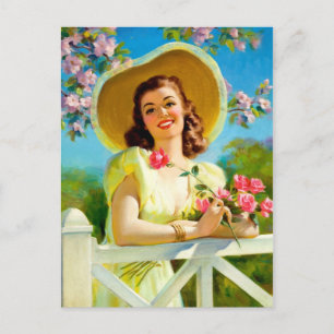 Retro Beauty 40 Briefkaart