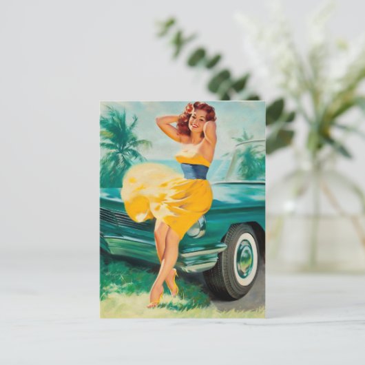 Retro Beauty 58 Briefkaart (Staand voorkant)