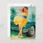 Retro Beauty 58 Briefkaart (Voorkant / Achterkant)