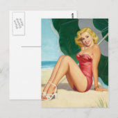 Retro Beauty 63 Briefkaart (Voorkant / Achterkant)
