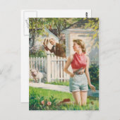 Retro Beauty 70 Briefkaart (Voorkant / Achterkant)