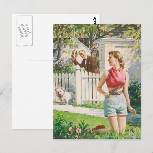 Retro Beauty 70 Briefkaart (Voorkant / Achterkant)