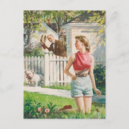 Retro Beauty 70 Briefkaart (Voorkant)