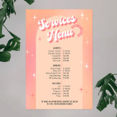 Retro Beauty Salon Peach & Pink prijslijst Poster