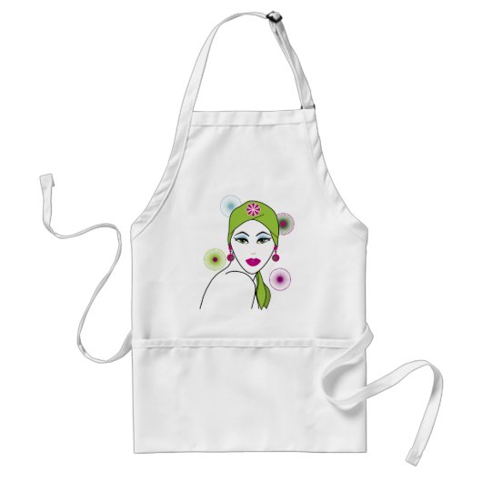 Retro Beauty Standaard Schort (Voorkant)