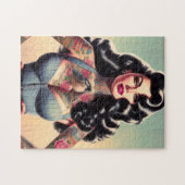 Retro Beauty Tattooed Pin Up Legpuzzel (Horizontaal)