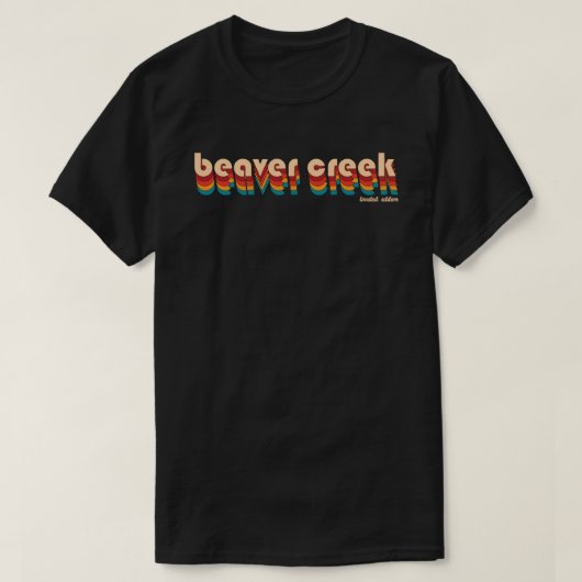 Retro Beaver Creek Ski Avontuur T-shirt (Design voorkant)