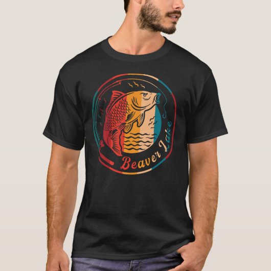 Retro Beaver Lake Vist T-shirt (Voorkant)