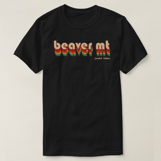 Retro Beaver Mountain Ski T-shirt (Design voorkant)
