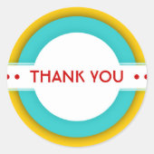 REtro BEDANK JE Ronde Sticker (Voorkant)