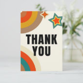 Retro bedankkaart met gewaagde typografie kaart (Staand voorkant)