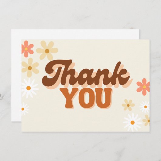 Retro bedankt creditcard (Voorkant / Achterkant)