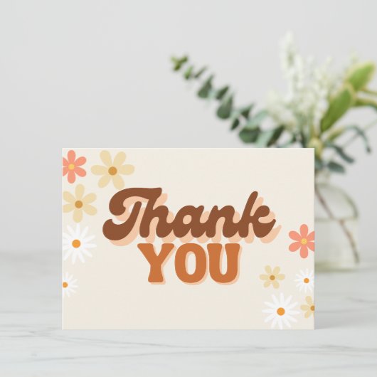 Retro bedankt creditcard (Staand voorkant)