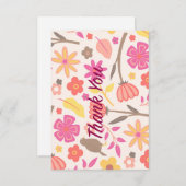 Retro bedankt notitiekaartje (Voorkant / Achterkant)