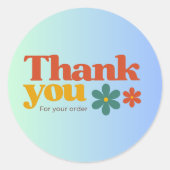 Retro Bedankt Sticker (Voorkant)