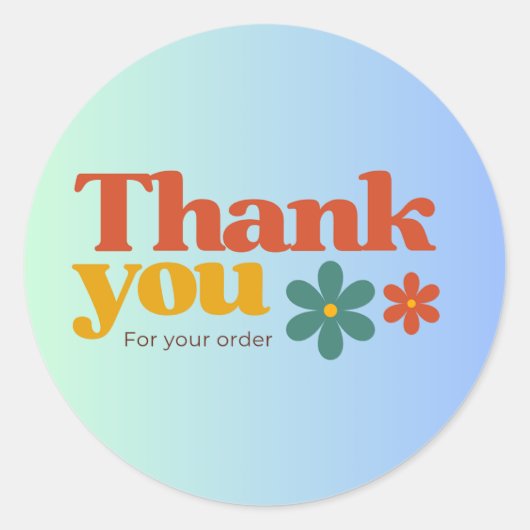 Retro Bedankt Sticker (Voorkant)