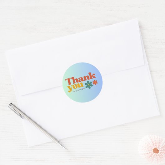 Retro Bedankt Sticker (Envelop)