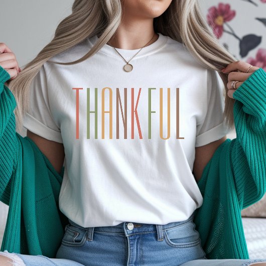 Retro Bedankt Thanksgiving Familie Shirt voor haar